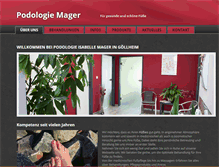 Tablet Screenshot of podologie-mager.de